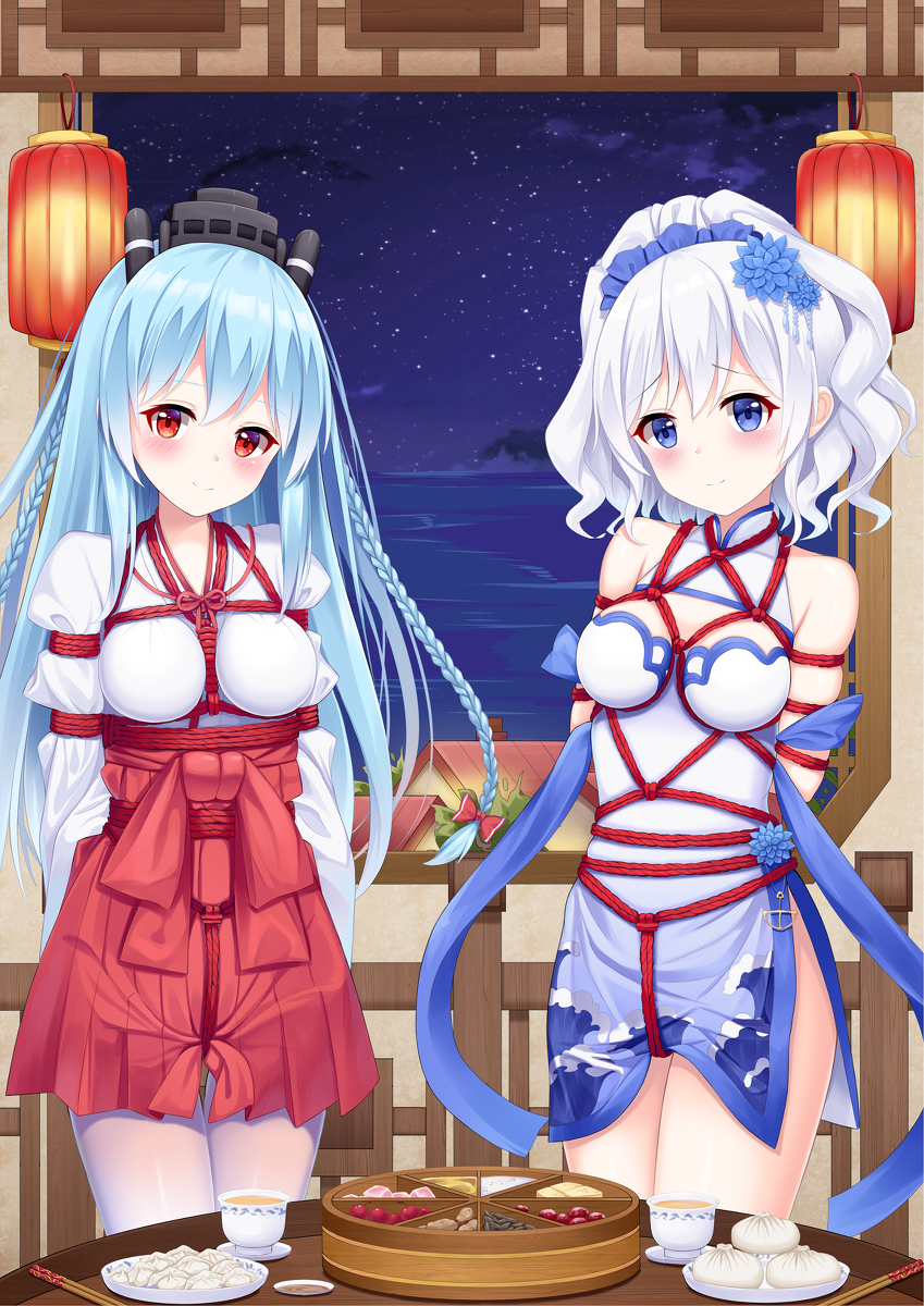 This is a pixiv picture whose title is 西格斯比和吹雪新年捆绑.