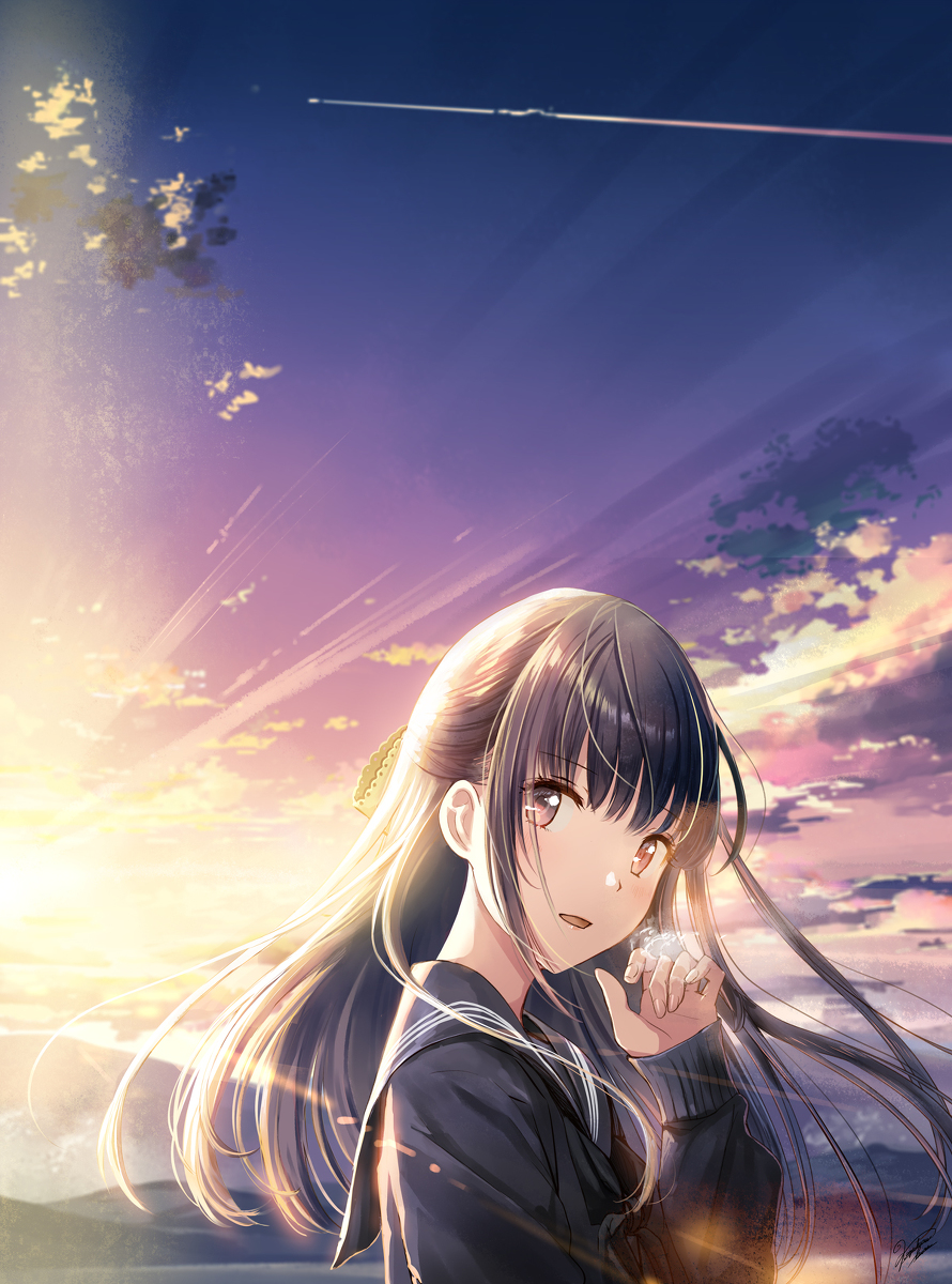 This is a pixiv picture whose title is 『明けない夜はない』.
