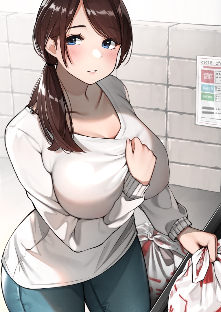 This is a pixiv picture whose title is 近所の人妻さん２.