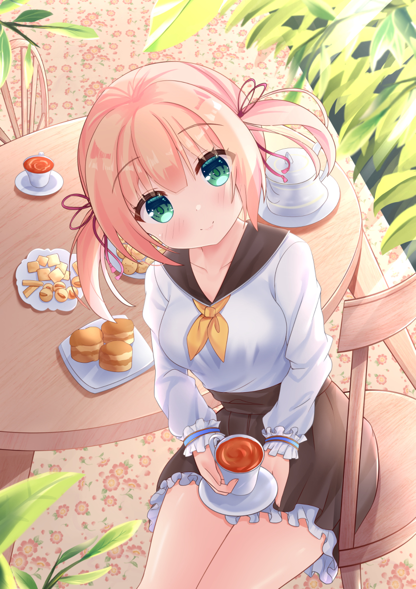This is a pixiv picture whose title is お茶会クリス.