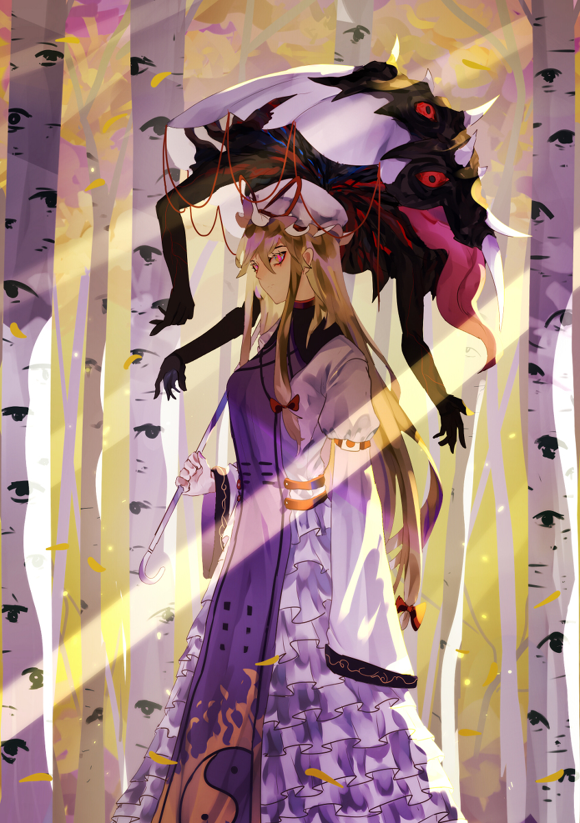 This is a pixiv picture whose title is the lady in purple.