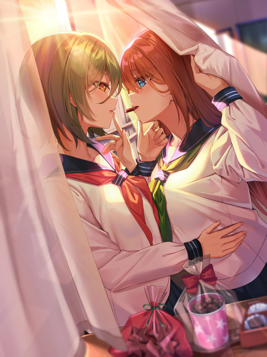 This is a pixiv picture whose title is バレンタインの百合.