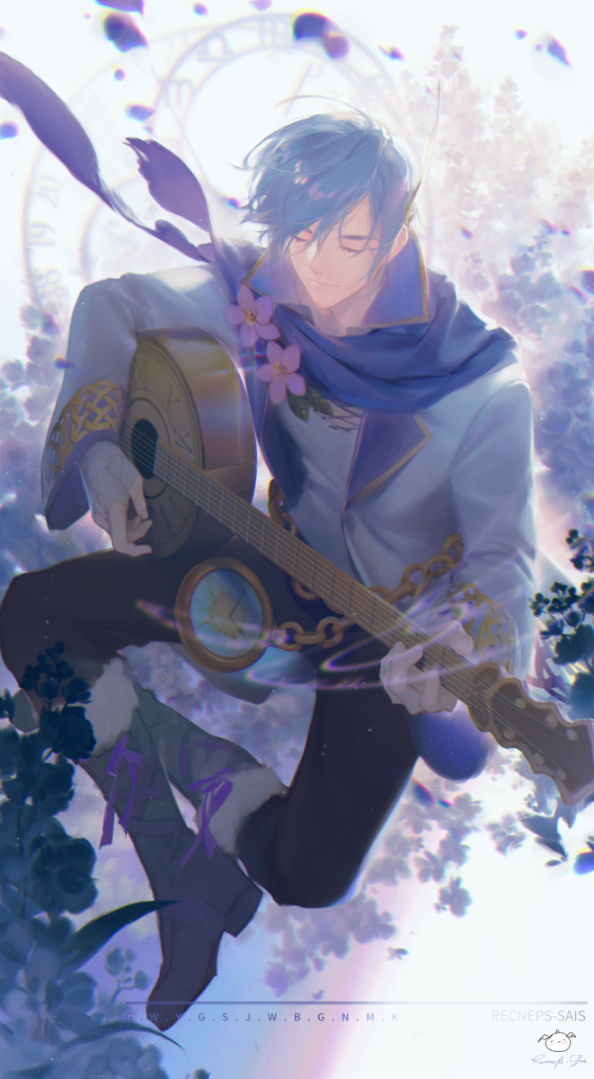 This is a pixiv picture whose title is 千年の独奏歌.