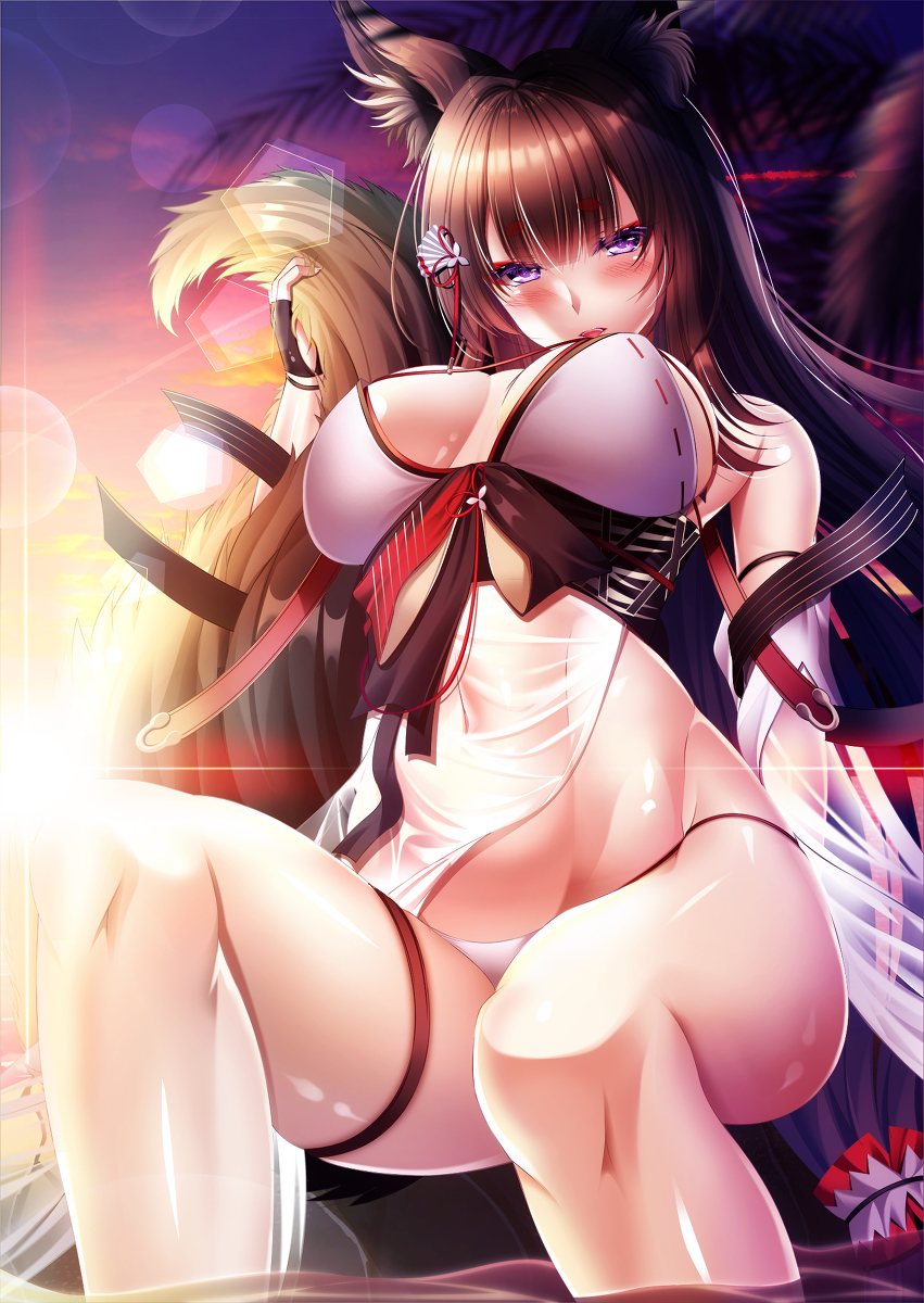 This is a pixiv picture whose title is 天城水着.