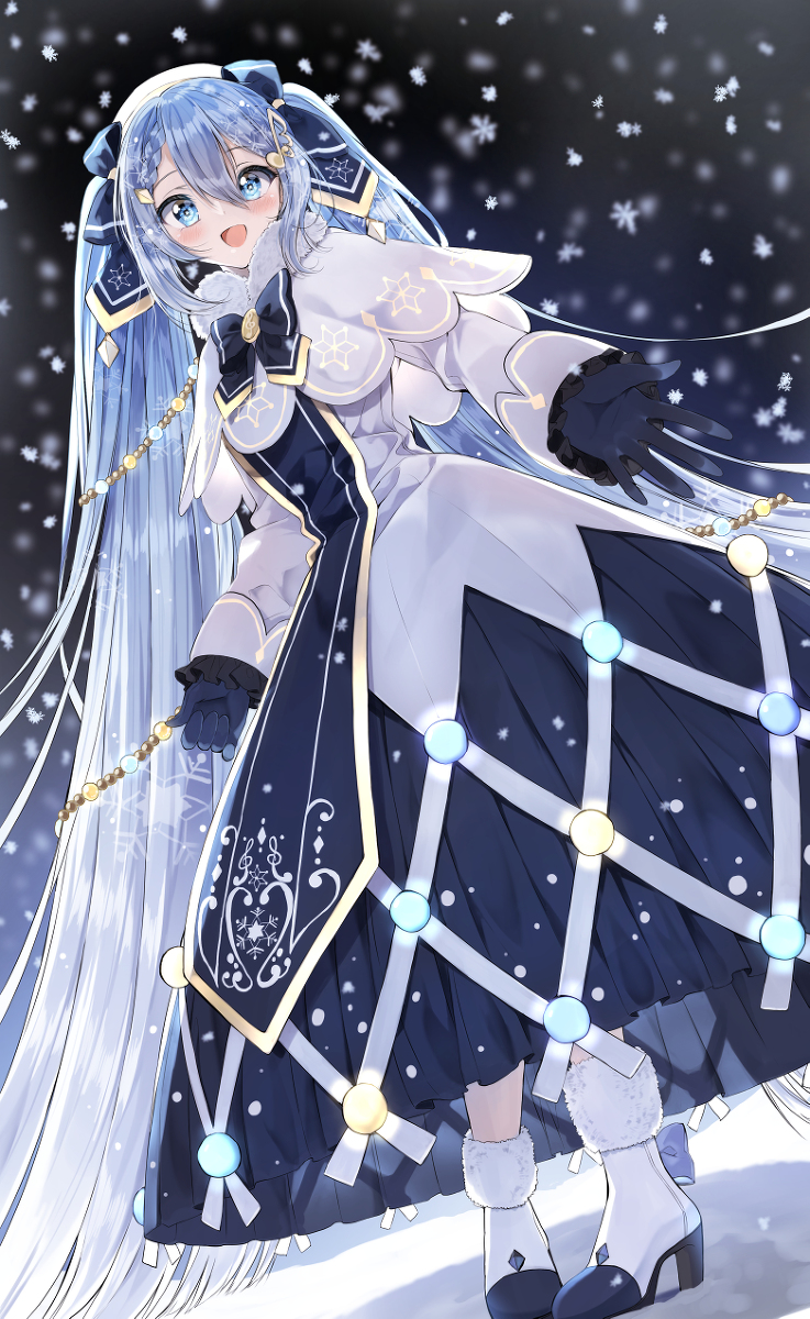 This is a pixiv picture whose title is 雪ミクちゃん2021.