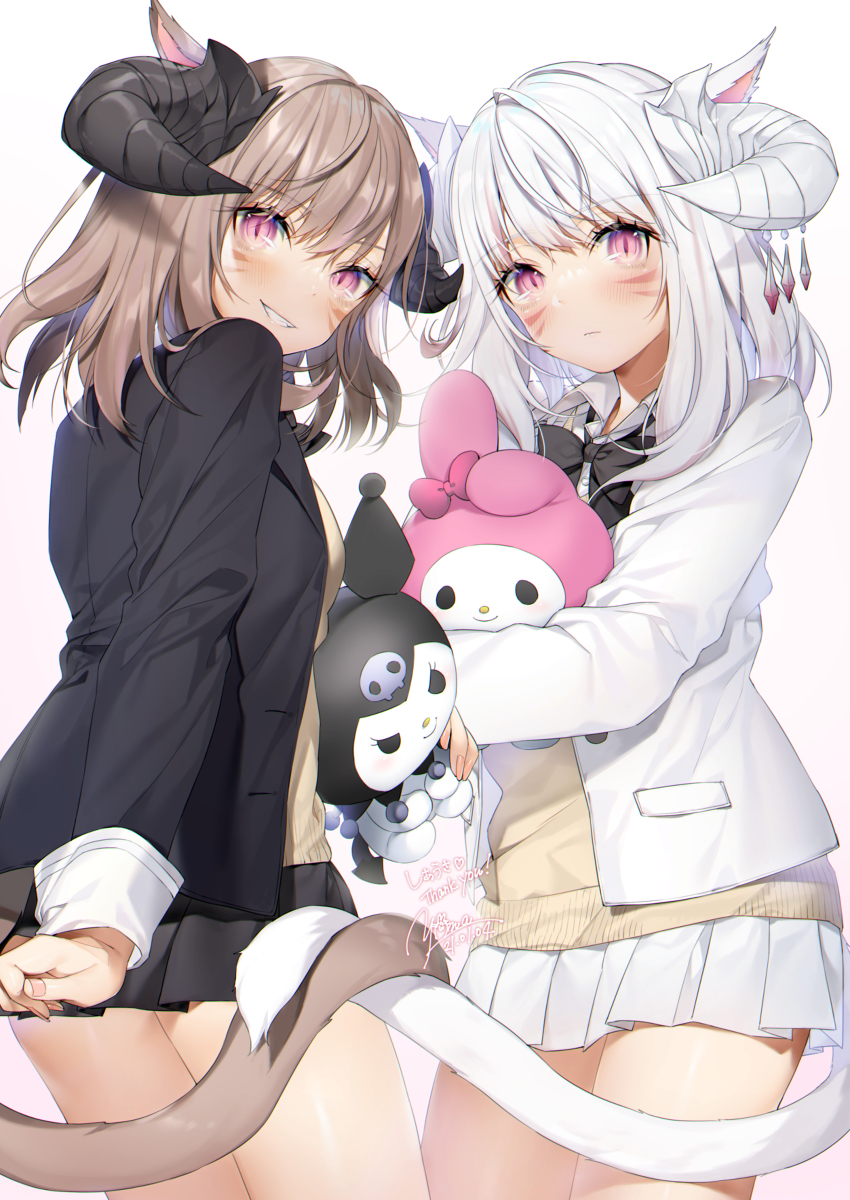 This is a pixiv picture whose title is 黒白.