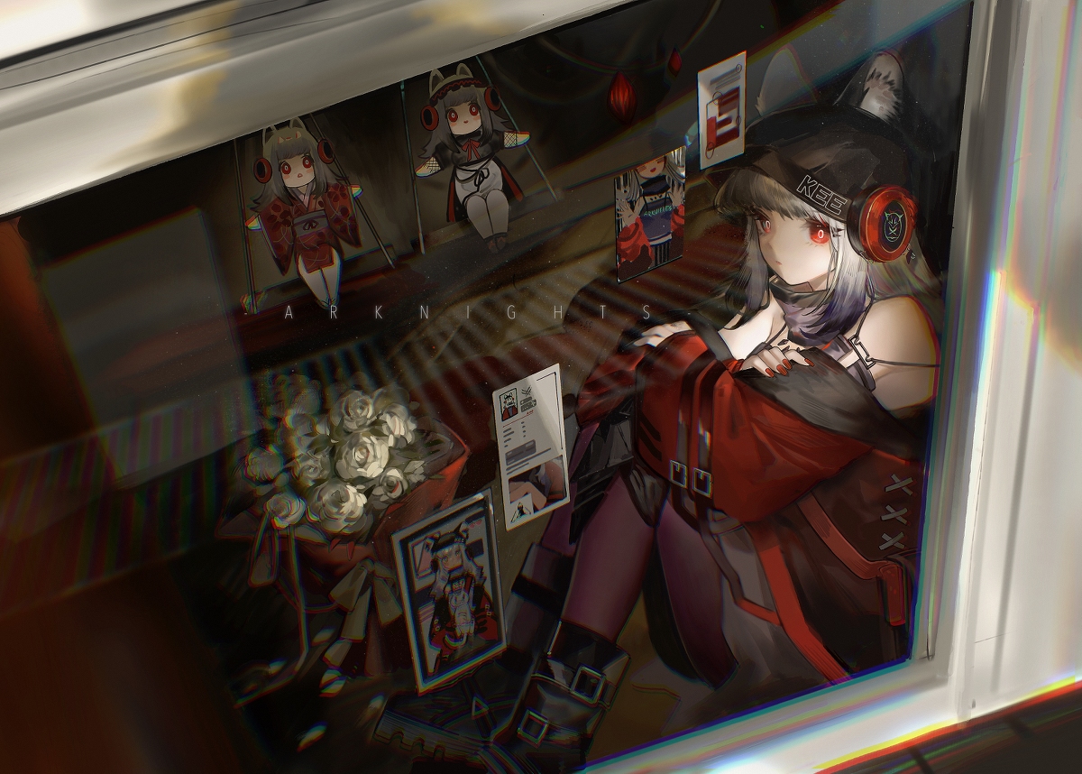 This is a pixiv picture whose title is 【明日方舟】霜叶.