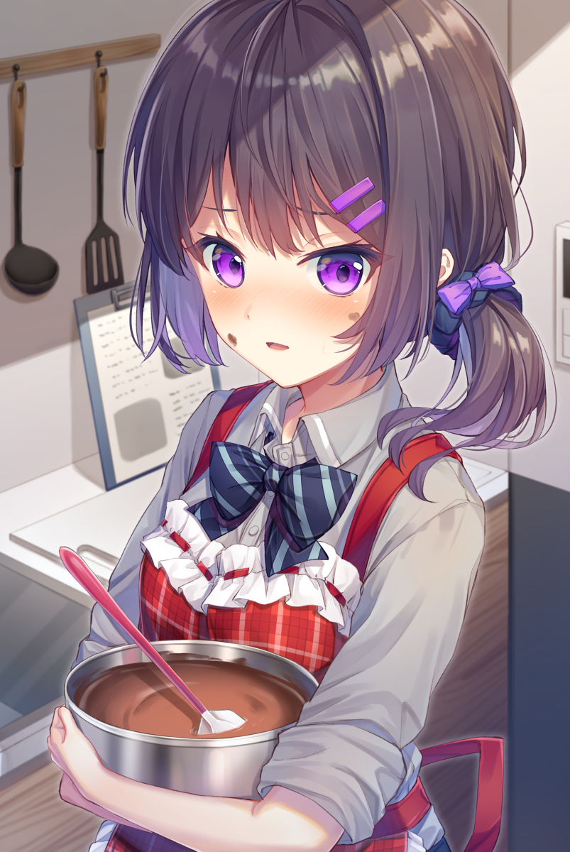 This is a pixiv picture whose title is 初めてのチョコ作り.