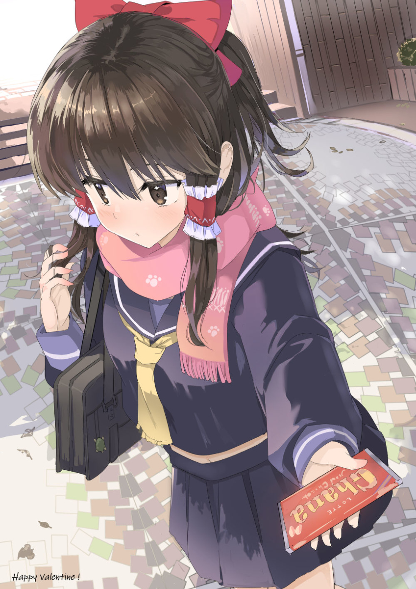 This is a pixiv picture whose title is バレンタイン霊夢っち.