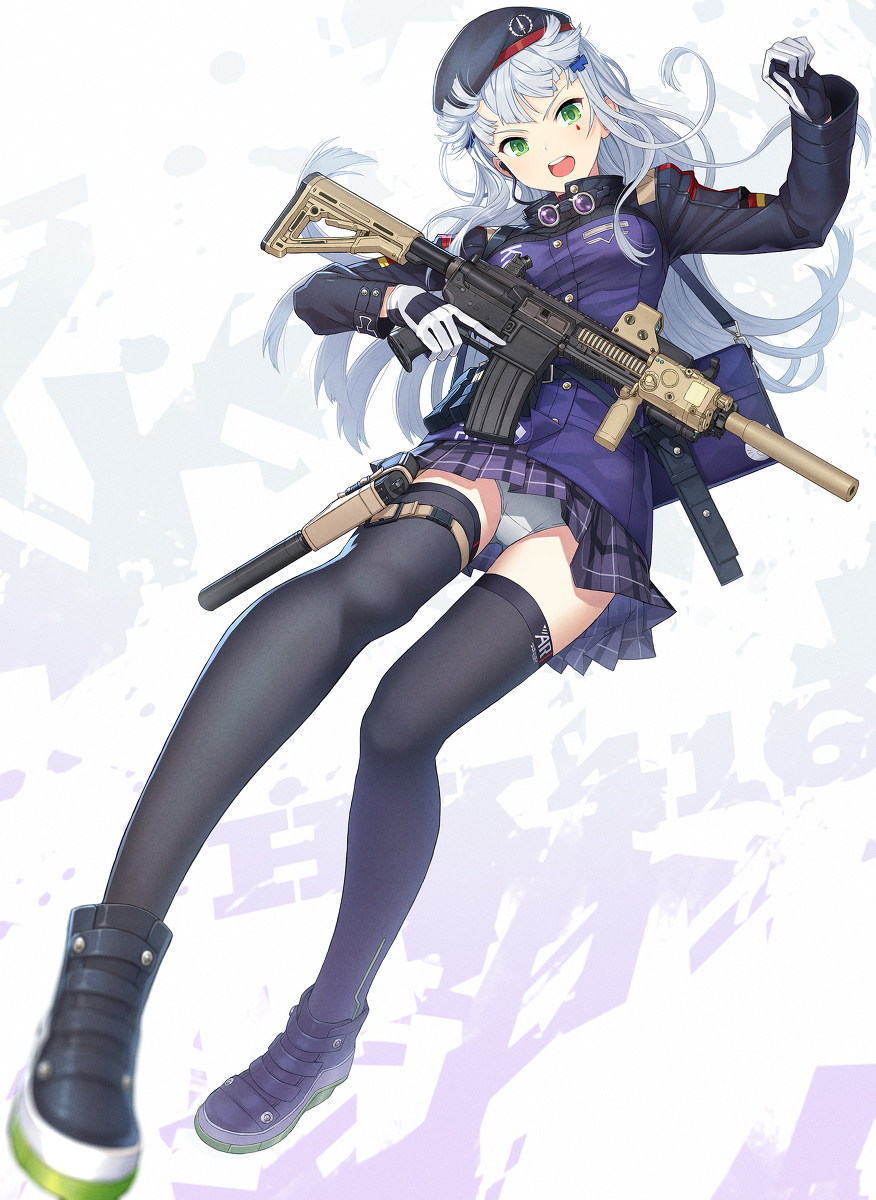 This is a pixiv picture whose title is HK416.