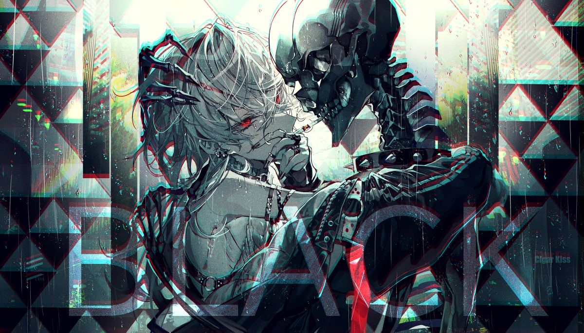 This is a pixiv picture whose title is Cigar Kiss.
