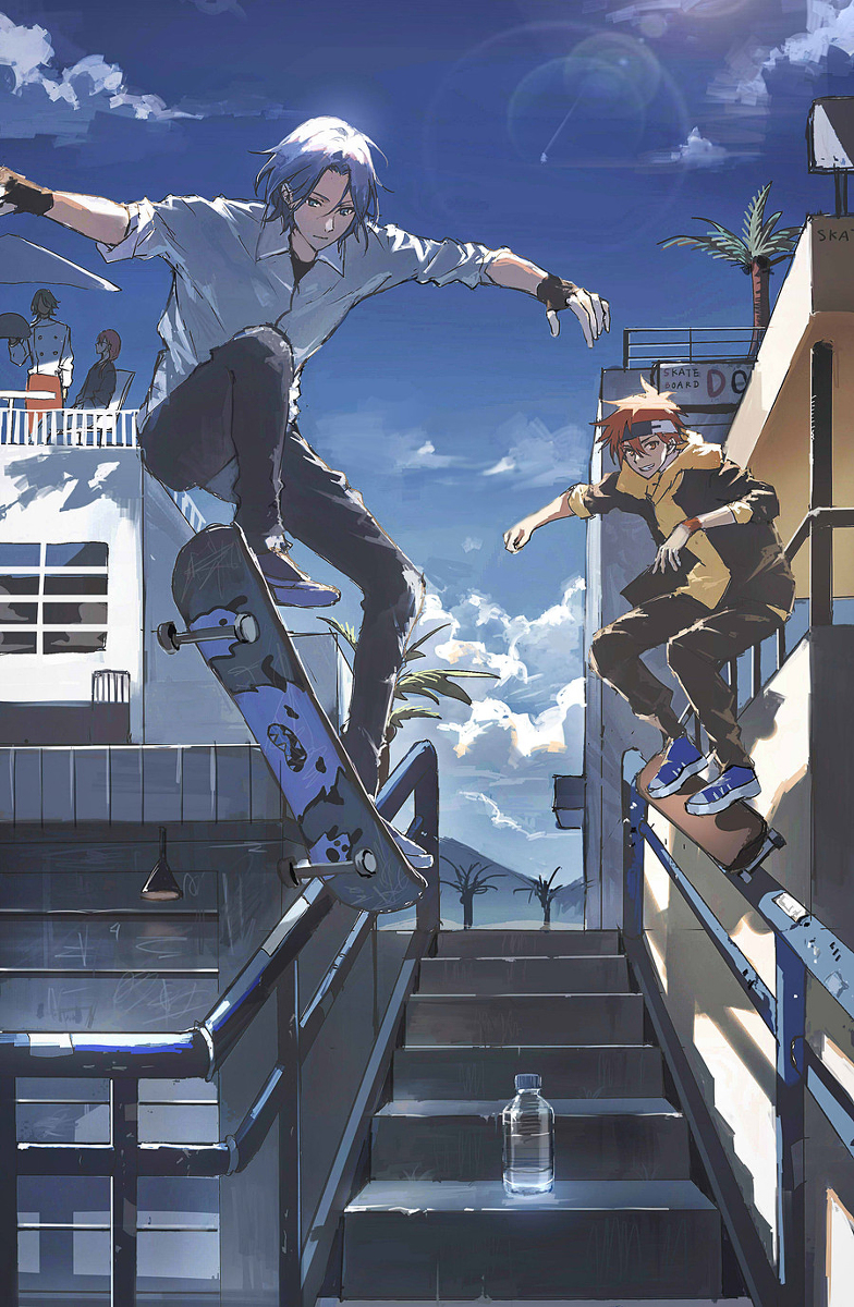 This is a pixiv picture whose title is skate board.