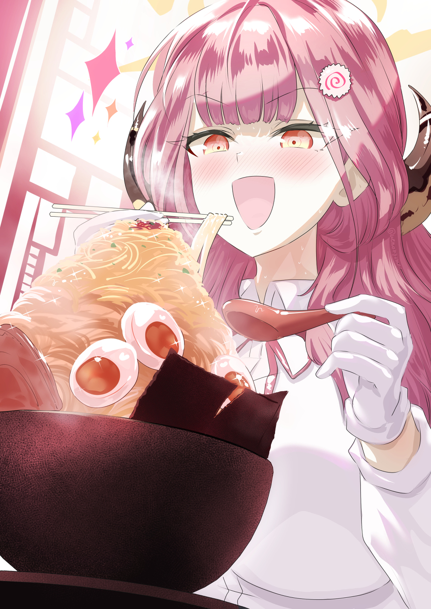 This is a pixiv picture whose title is 超山盛りポンコツラーメン.