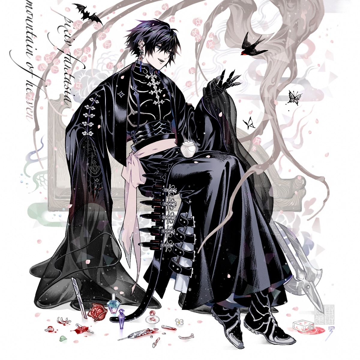 This is a pixiv picture whose title is 薫月の調香師【商人】.