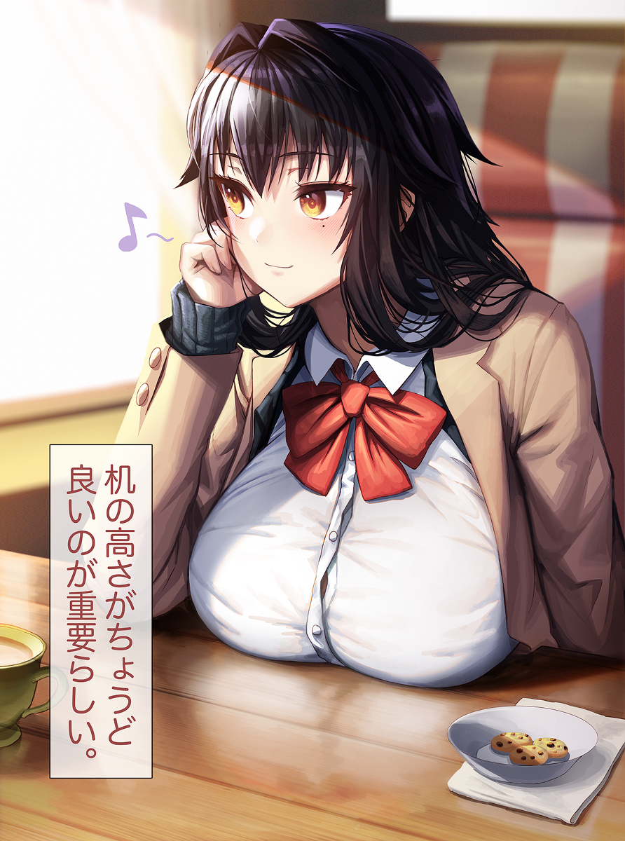 This is a pixiv picture whose title is 先輩のカフェの好み.