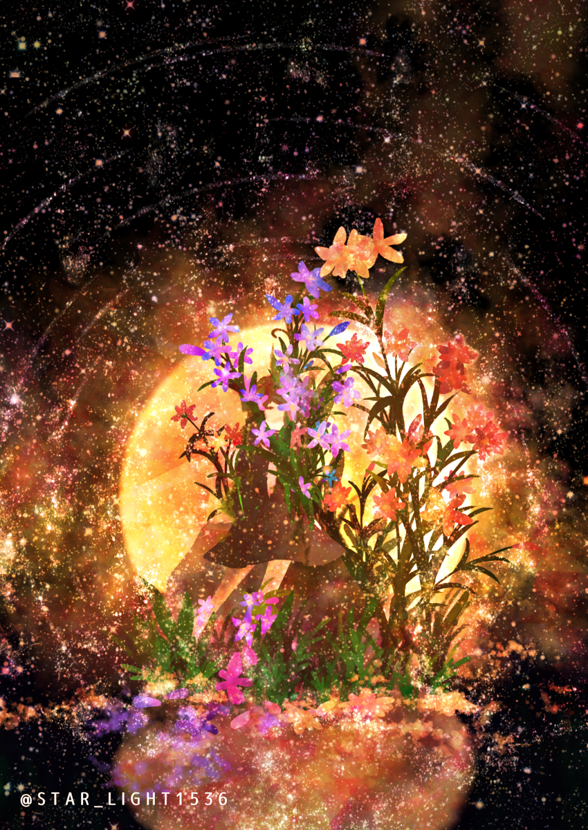 This is a pixiv picture whose title is 月媒花.