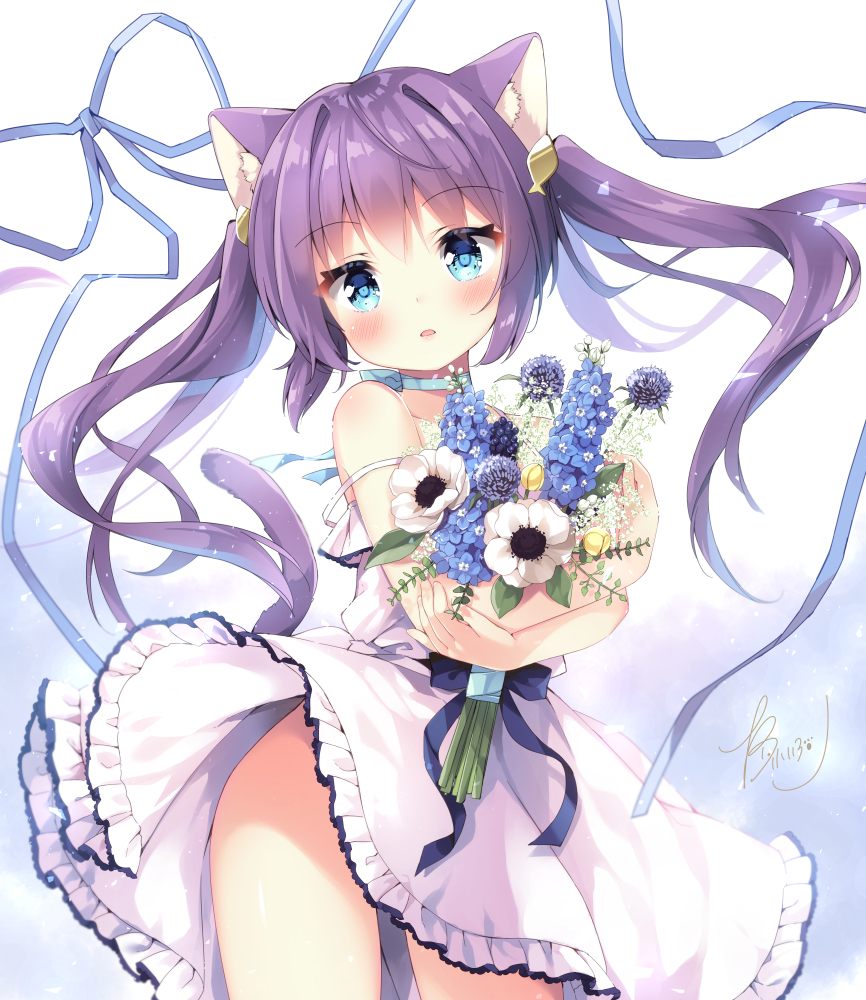 This is a pixiv picture whose title is 君色の花束.