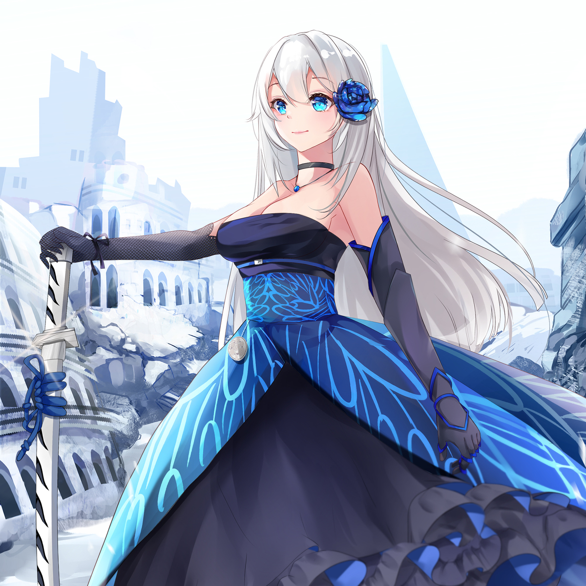 This is a pixiv picture whose title is 雪菲拉.