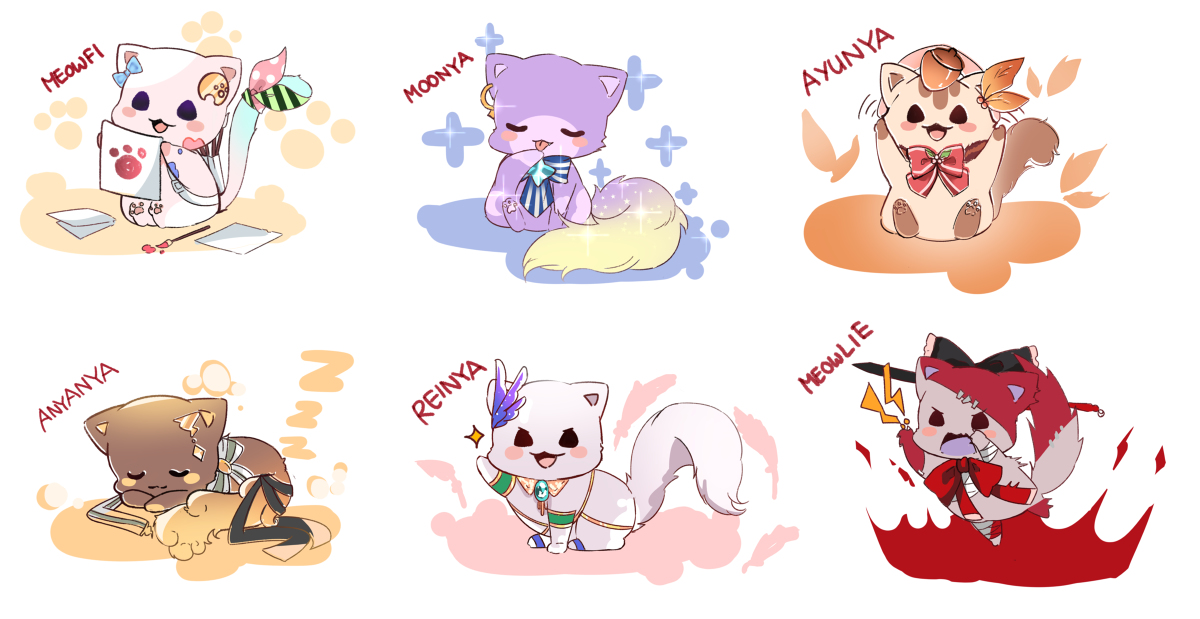 This is a pixiv picture whose title is 猫ID! hololiveID CATS.