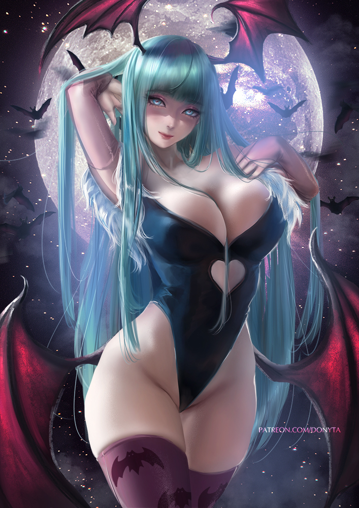 This is a pixiv picture whose title is Morrigan.