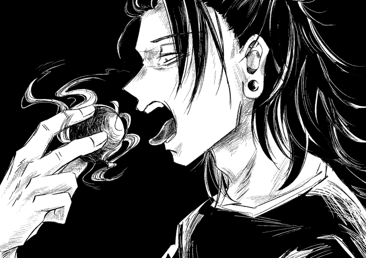 This is a pixiv picture whose title is 呪術廻戦LOG01.
