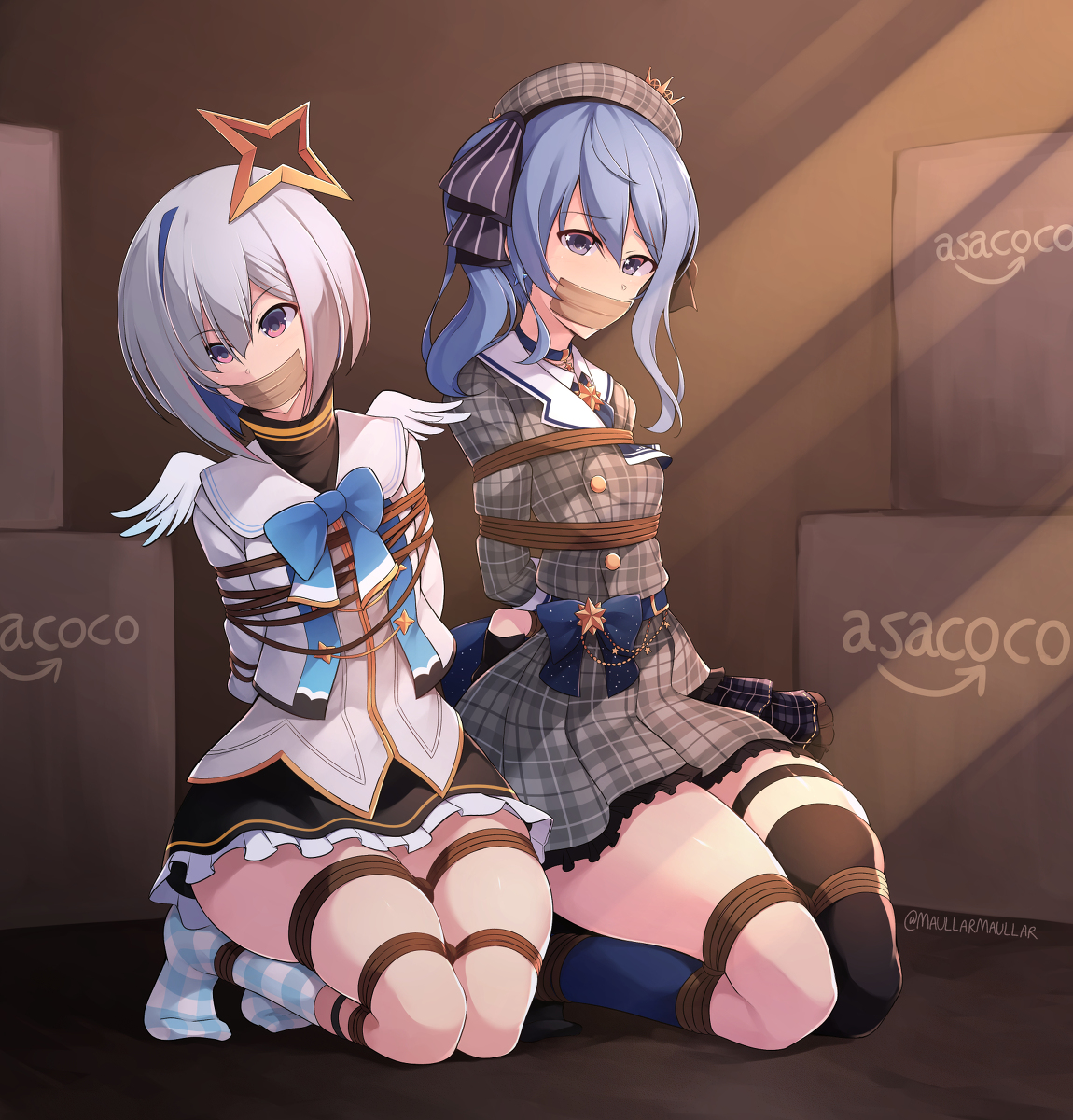 This is a pixiv picture whose title is Kanata & Suisei's Escape.
