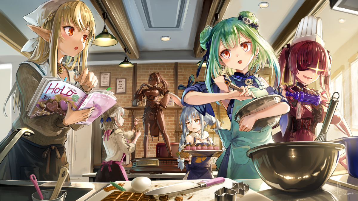 This is a pixiv picture whose title is 3期生バレンタイン！.