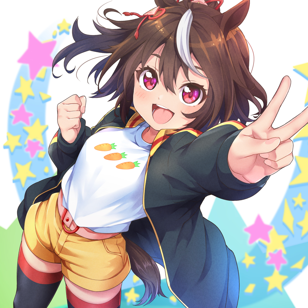 This is a pixiv picture whose title is キタサンブラックちゃんはかわいいなぁ.