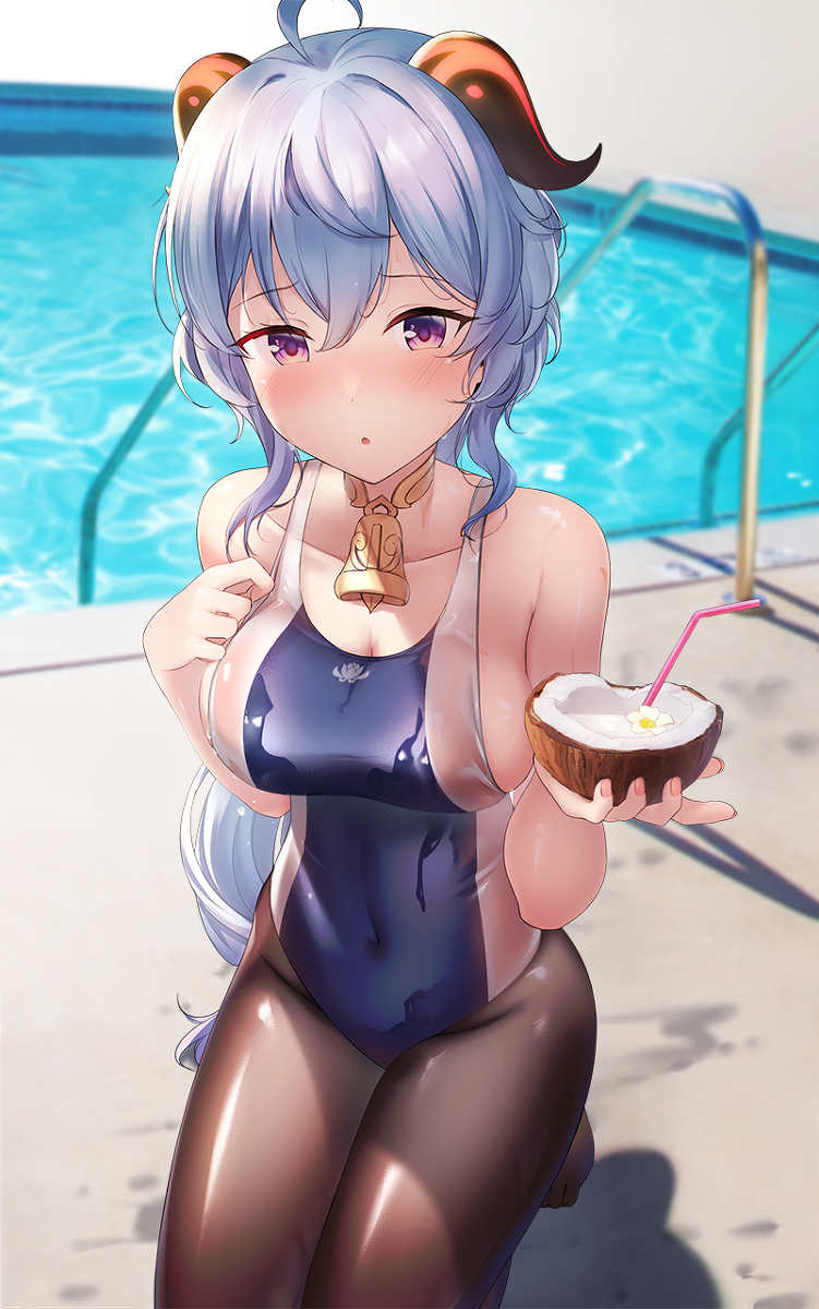 This is a pixiv picture whose title is 甘雨.