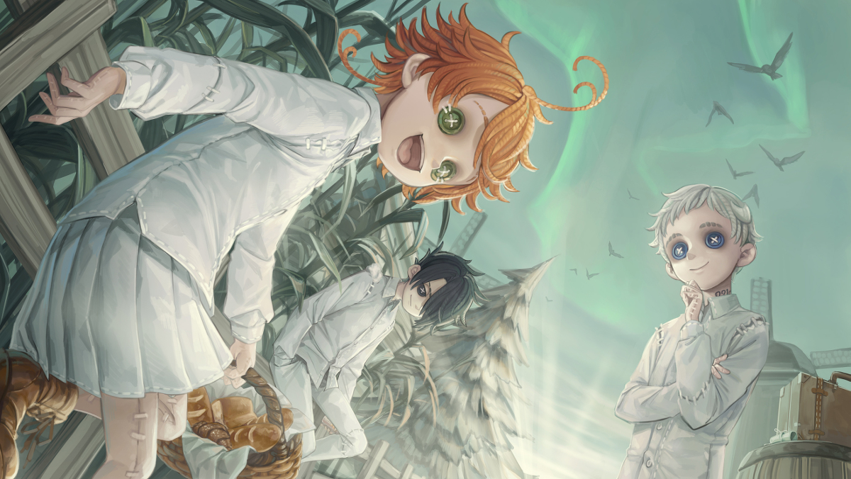 This is a pixiv picture whose title is IdentityV×約束のネバーランドコラボイラスト.