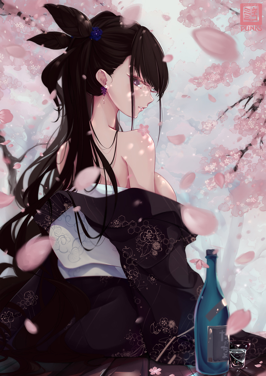 This is a pixiv picture whose title is 紫式部.