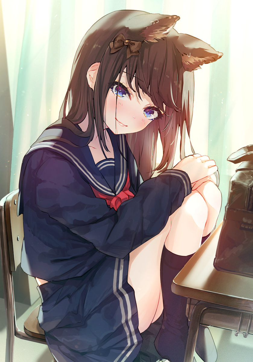 This is a pixiv picture whose title is 待ってたよ、一緒にかえろ？.