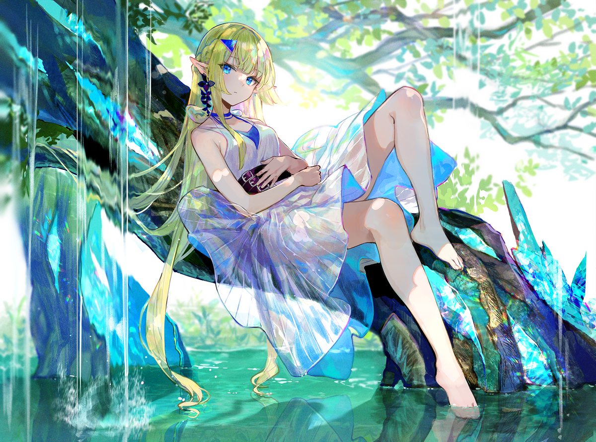This is a pixiv picture whose title is 宝石樹の森.