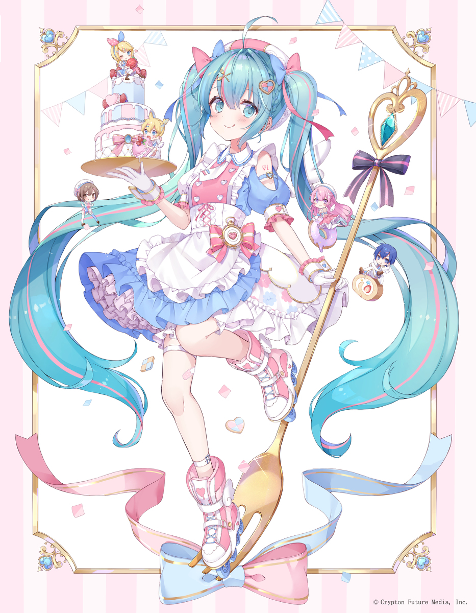 This is a pixiv picture whose title is Hatsune Miku× Milky.