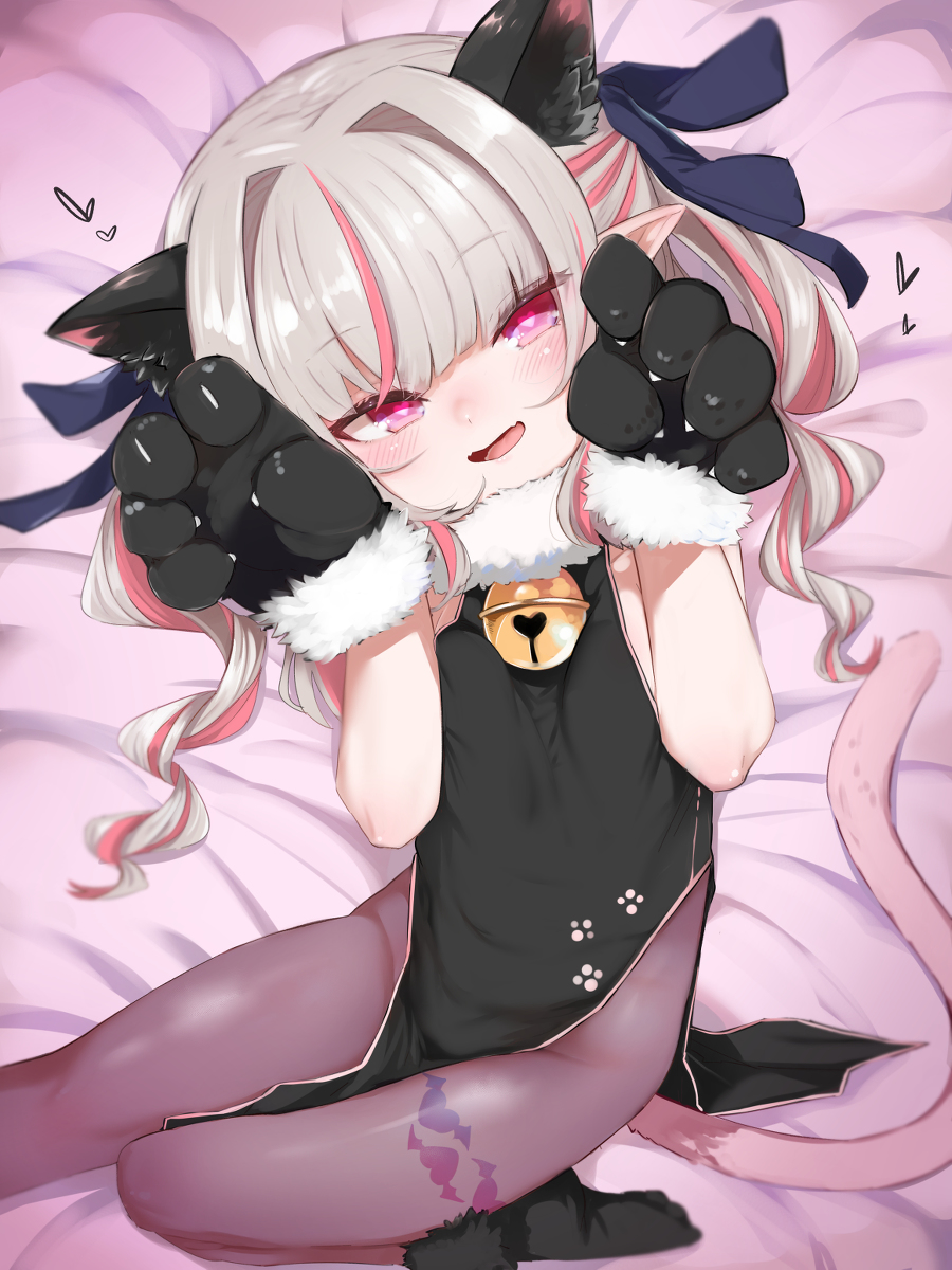 This is a pixiv picture whose title is 猫の日とか.
