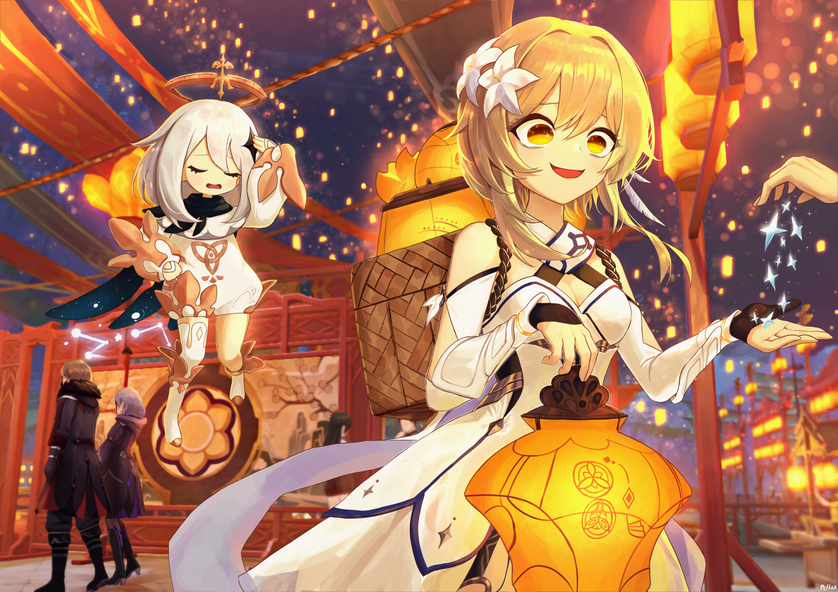 This is a pixiv picture whose title is The Little Xiao Lantern Girl.