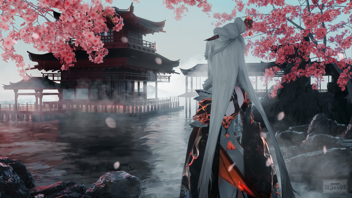 This is a pixiv picture whose title is 凝光· Serein.