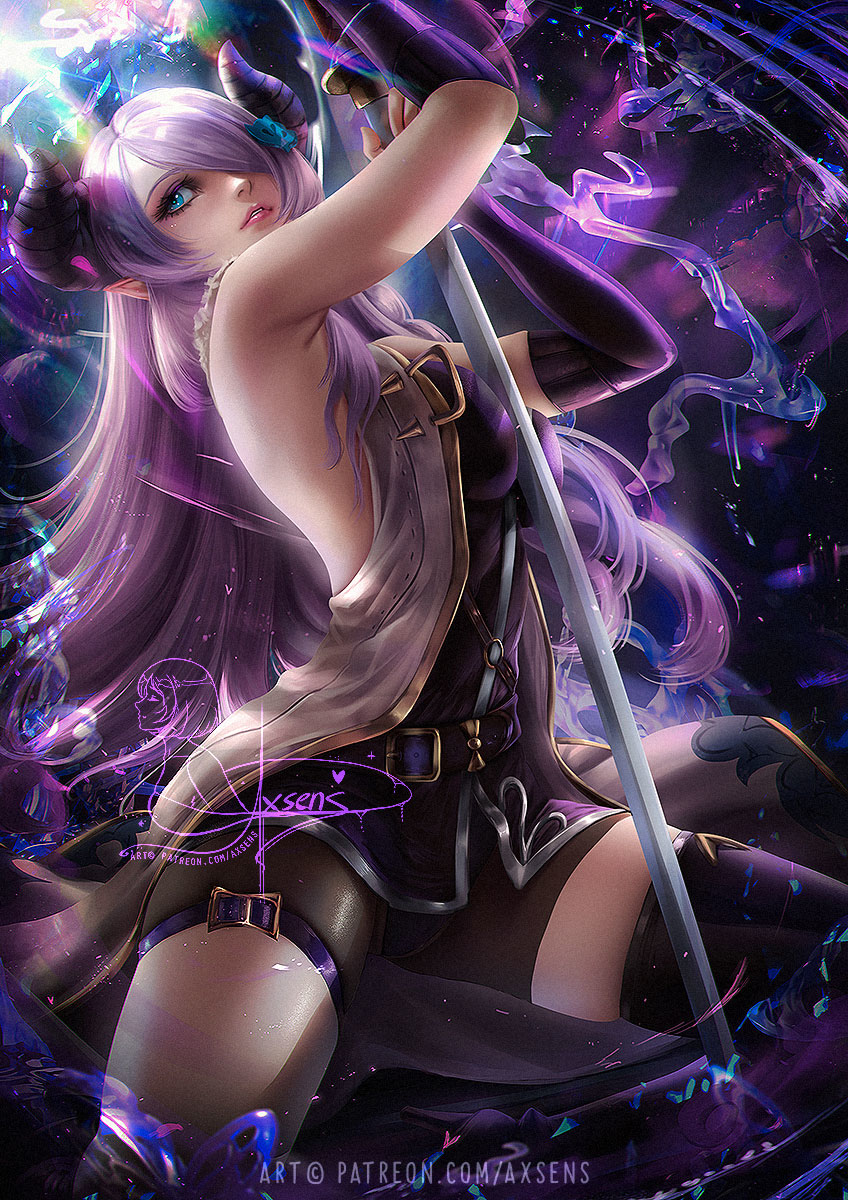 This is a pixiv picture whose title is ナルメア / Narmaya.