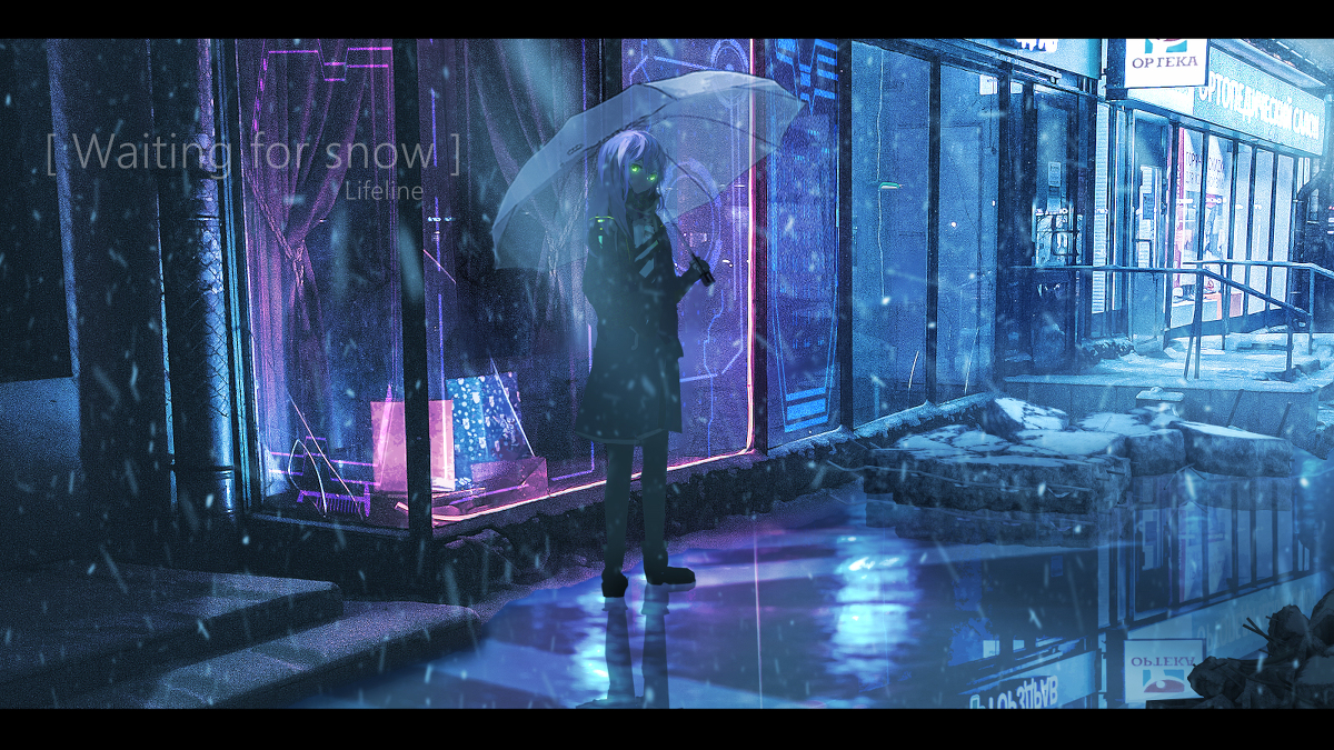 This is a pixiv picture whose title is 待雪.