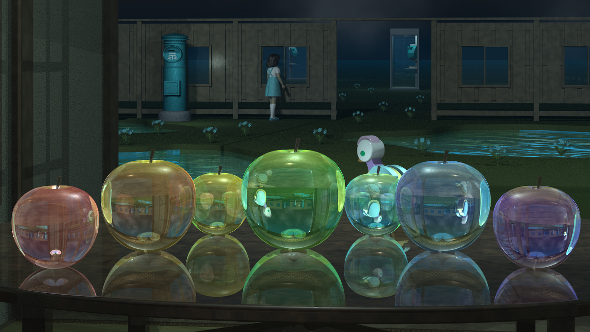 This is a pixiv picture whose title is 七つのリンゴの鏡.