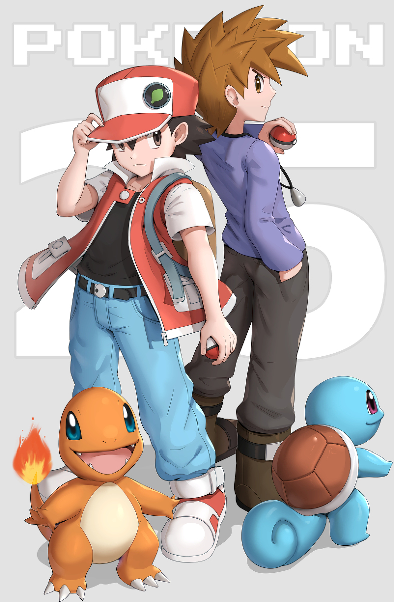 This is a pixiv picture whose title is ポケモン25周年.