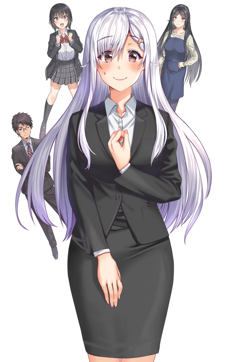 This is a pixiv picture whose title is ニー子はつらいよ　６巻.