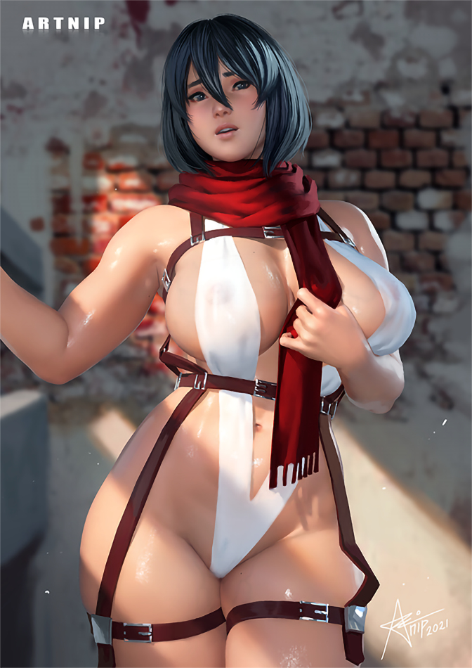 This is a pixiv picture whose title is Mikasa Ackerman.