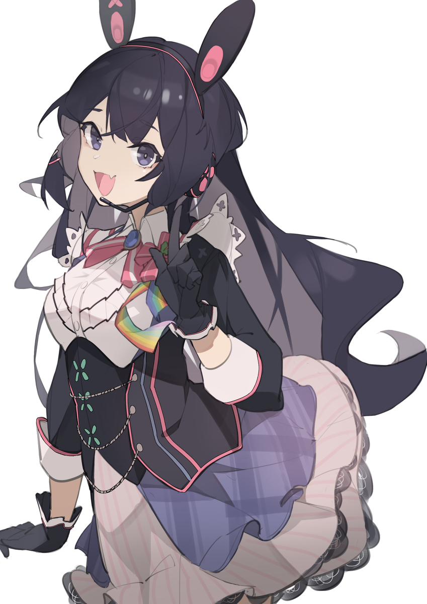 This is a pixiv picture whose title is 偶像装兔头.