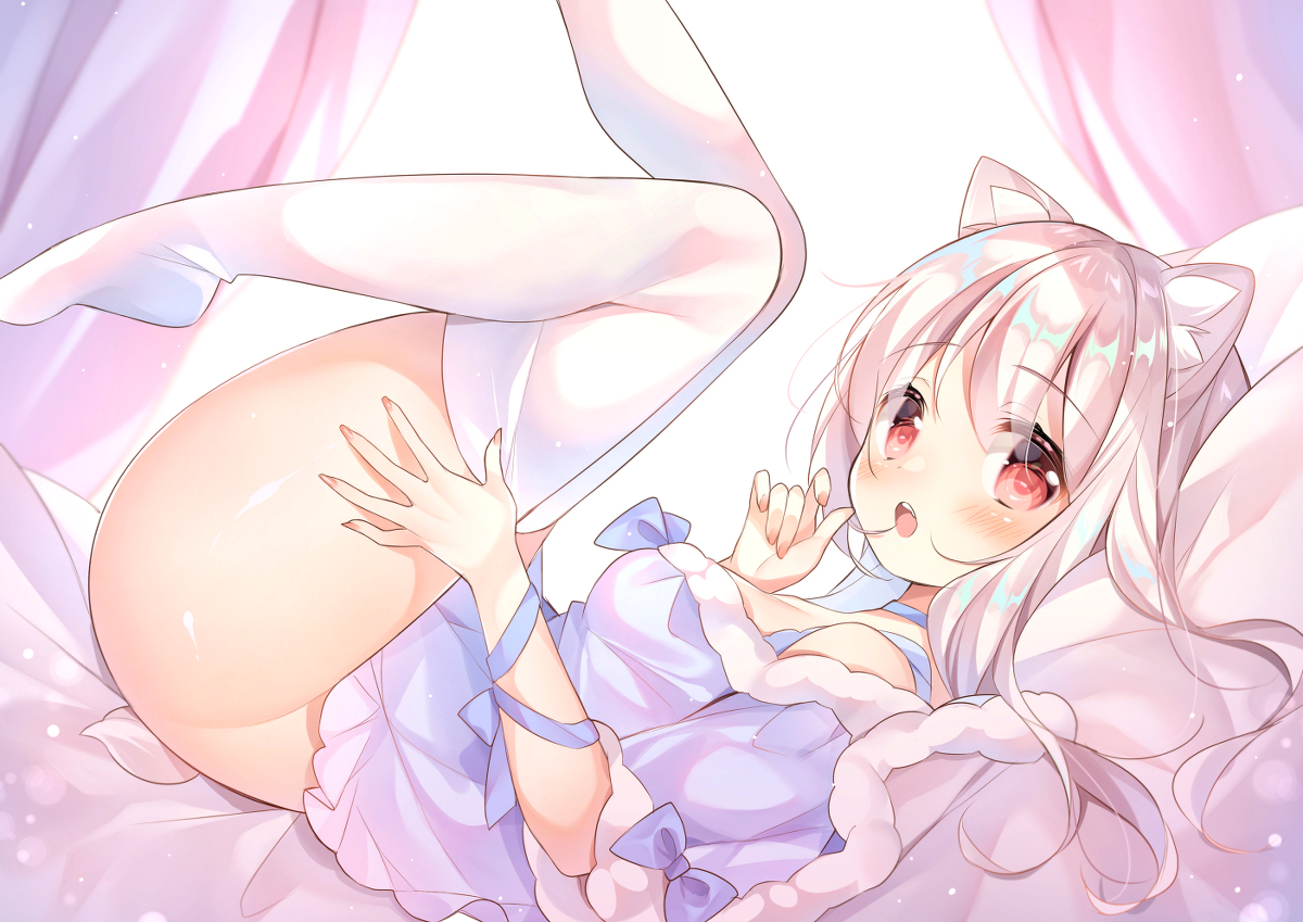 This is a pixiv picture whose title is 🐶🎀.