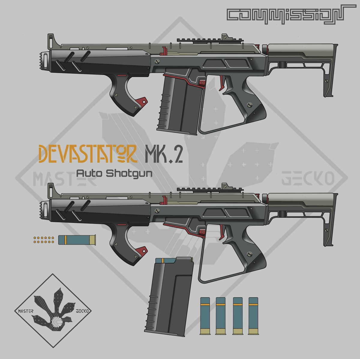 This is a pixiv picture whose title is Devastator Mk.2.