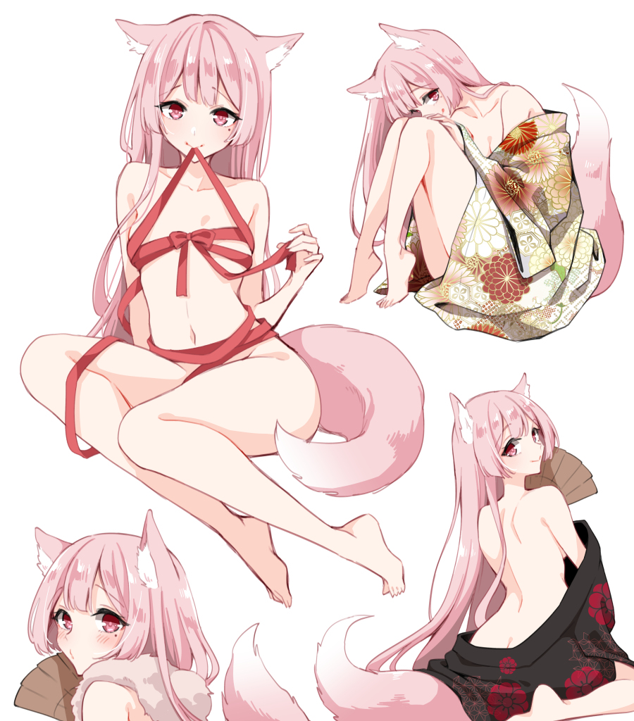 This is a pixiv picture whose title is 【リクエスト】狐耳の女の子.