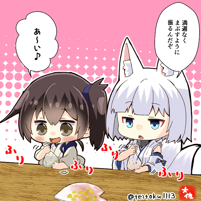 This is a pixiv picture whose title is ひなあられ作り.