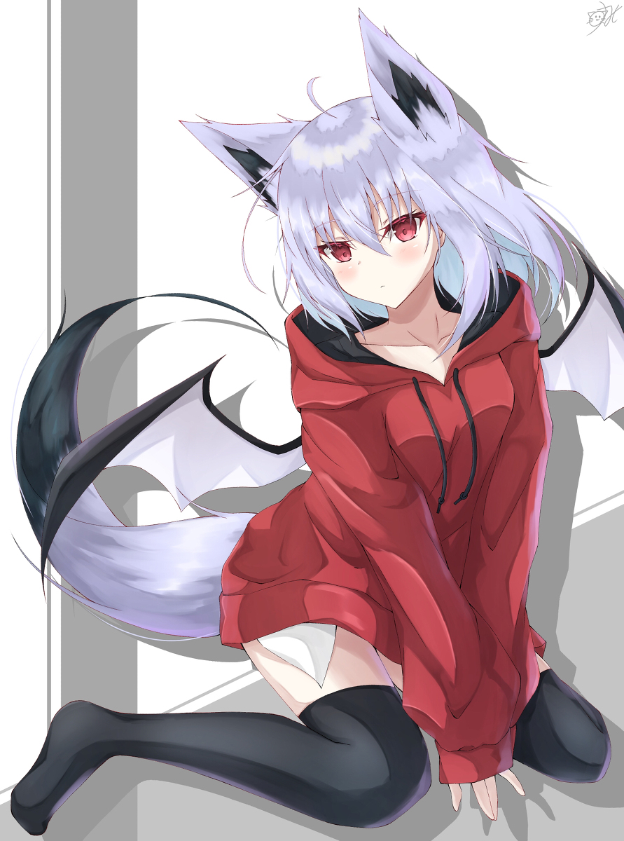 This is a pixiv picture whose title is ケモ耳レミリア.