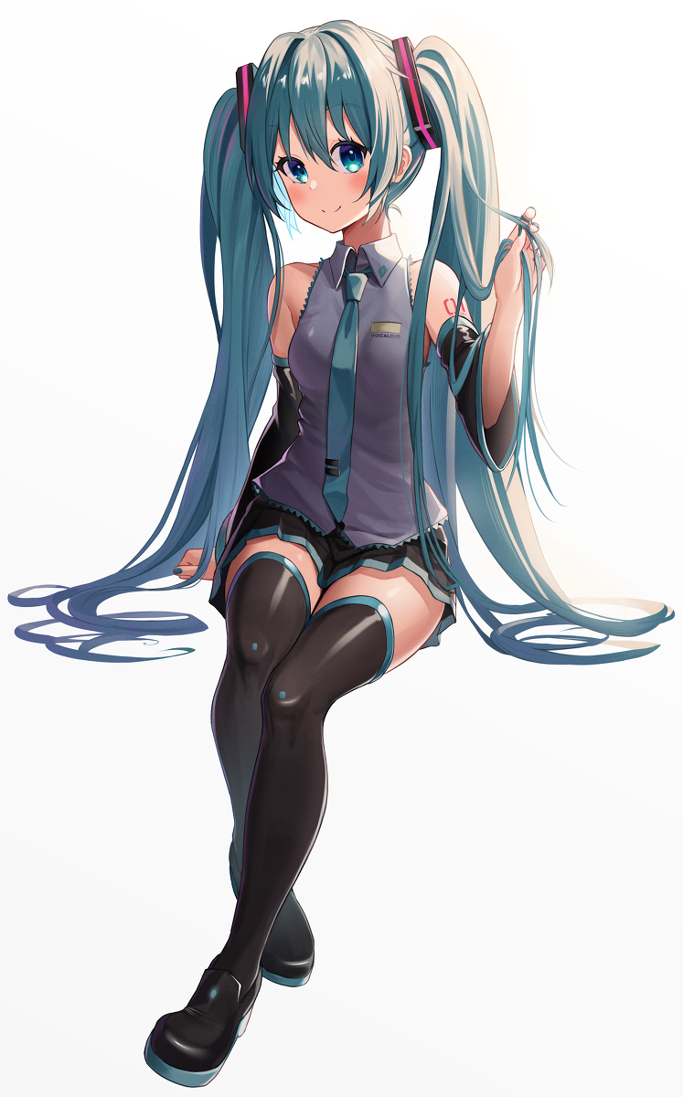 This is a pixiv picture whose title is Miku.